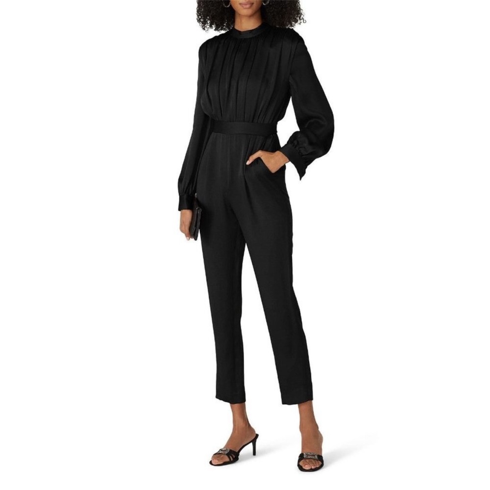 Veronica Beard Kavia Jumpsuit Black Size 0 Long Sleeve
